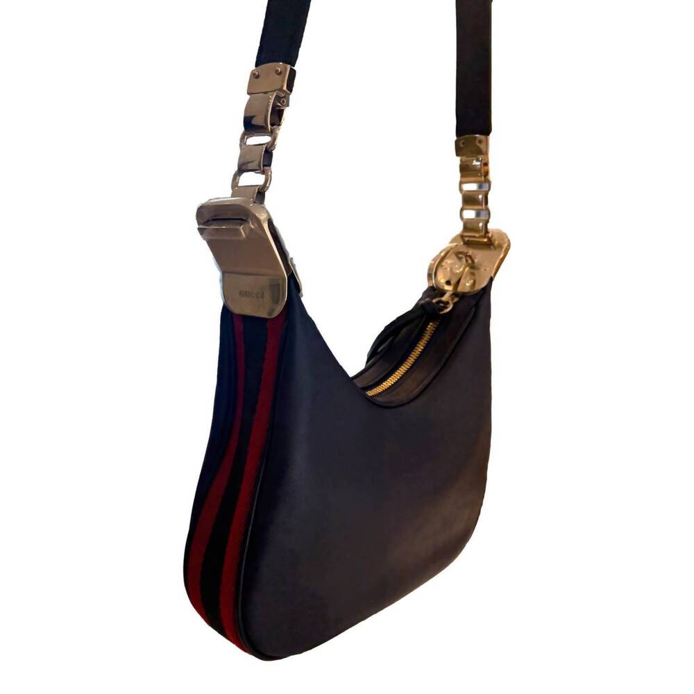 NEW GUCCI attaché small shoulder bag in navy - Picture 5 of 7